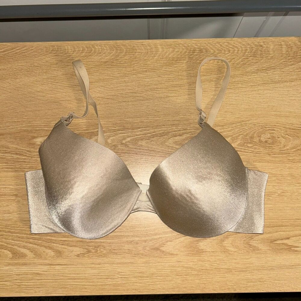 Self Expressions Maidenform Bra Sz. 38C Champagne Beige Shimmer Padded Underwire